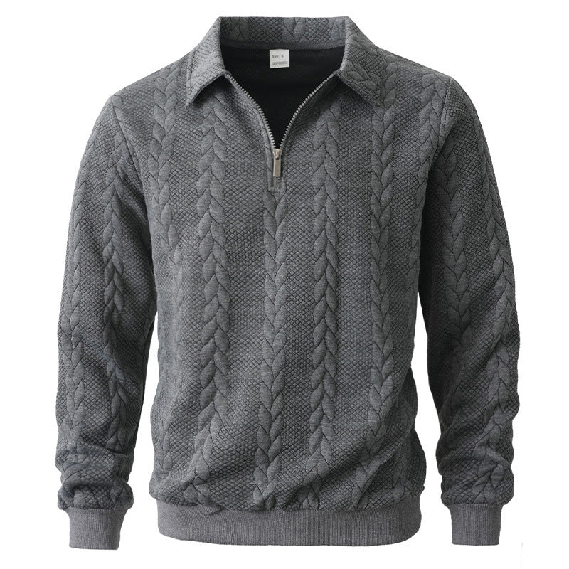 Elegante Jersey con Cremallera y Estampado – Estilo Moderno y Confort Diario