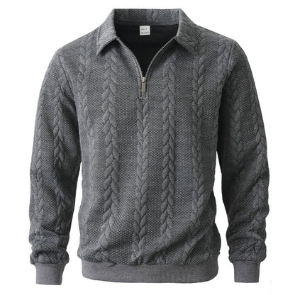 Elegante Jersey con Cremallera y Estampado – Estilo Moderno y Confort Diario