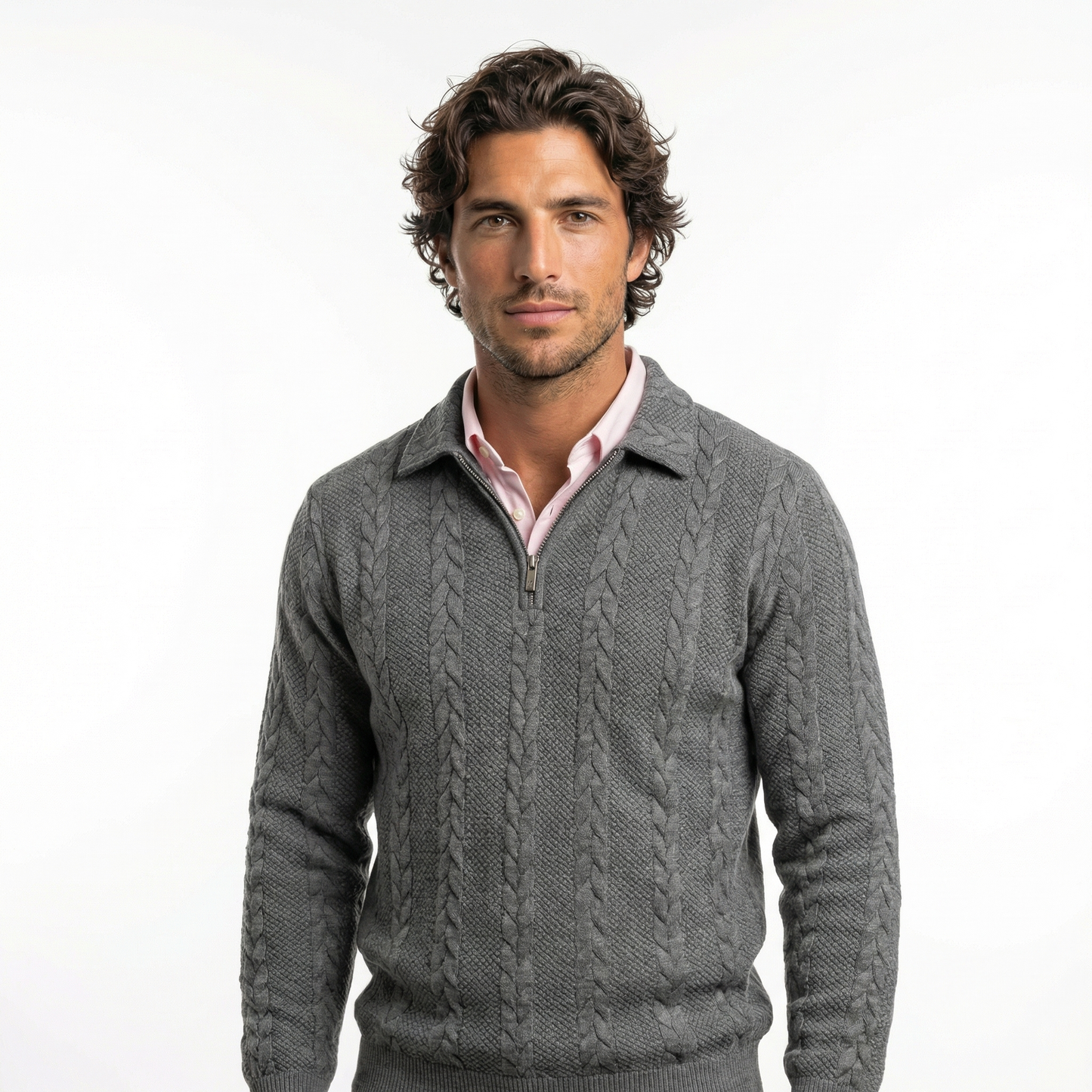 Elegante Jersey con Cremallera y Estampado – Estilo Moderno y Confort Diario