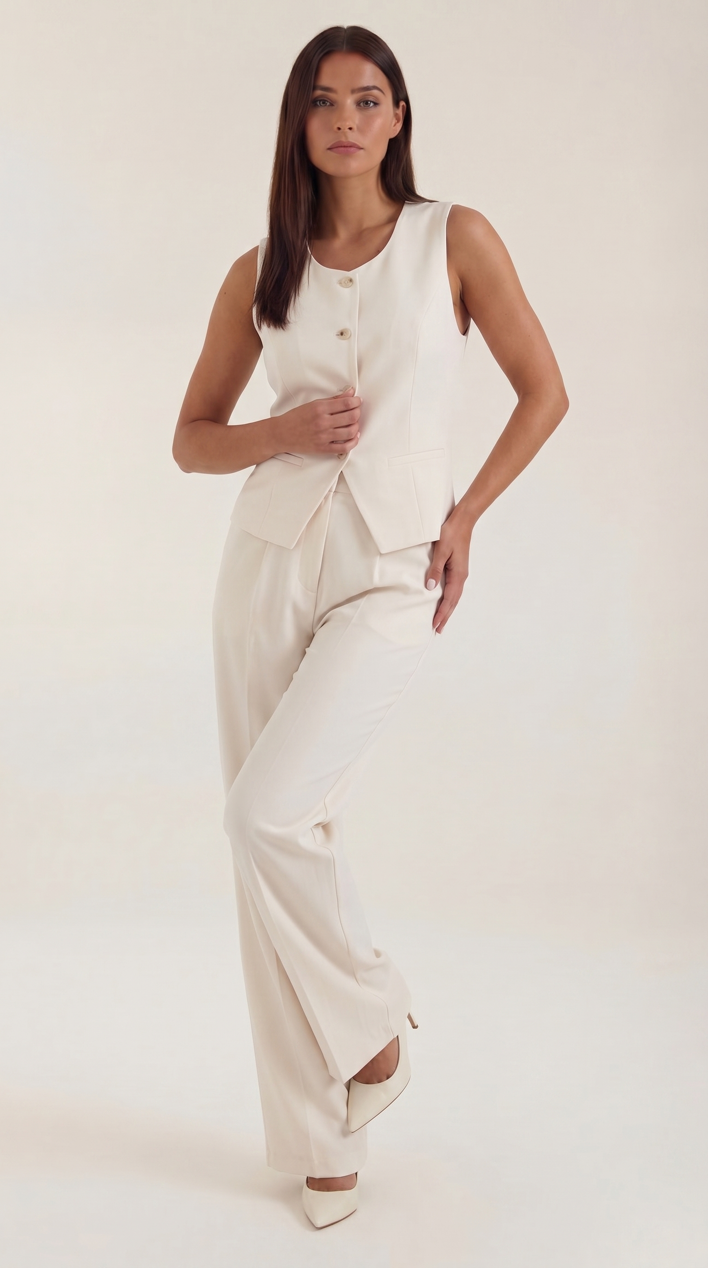 Conjunto Anita de Chaleco Entallado y Pantalón