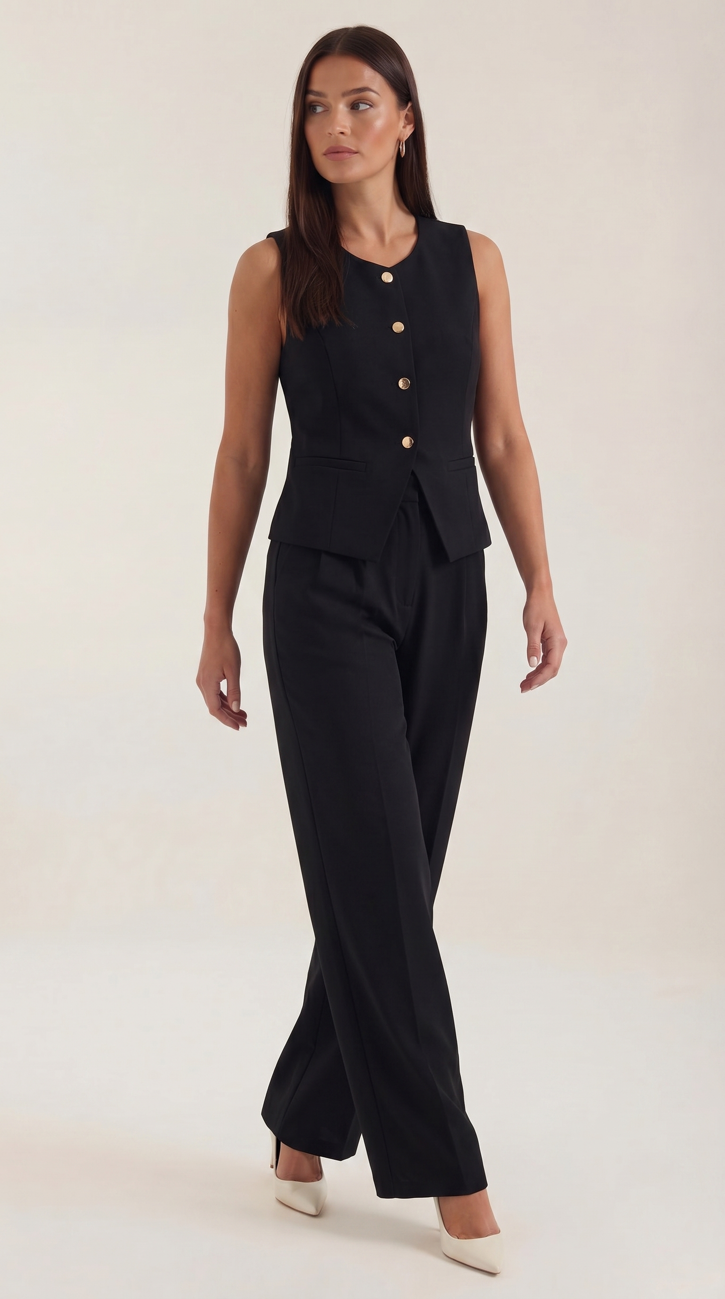 Conjunto Anita de Chaleco Entallado y Pantalón