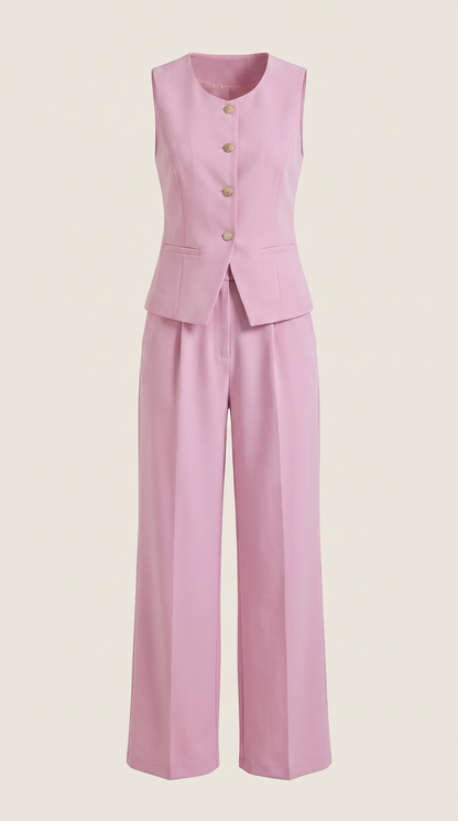 Conjunto Anita de Chaleco Entallado y Pantalón