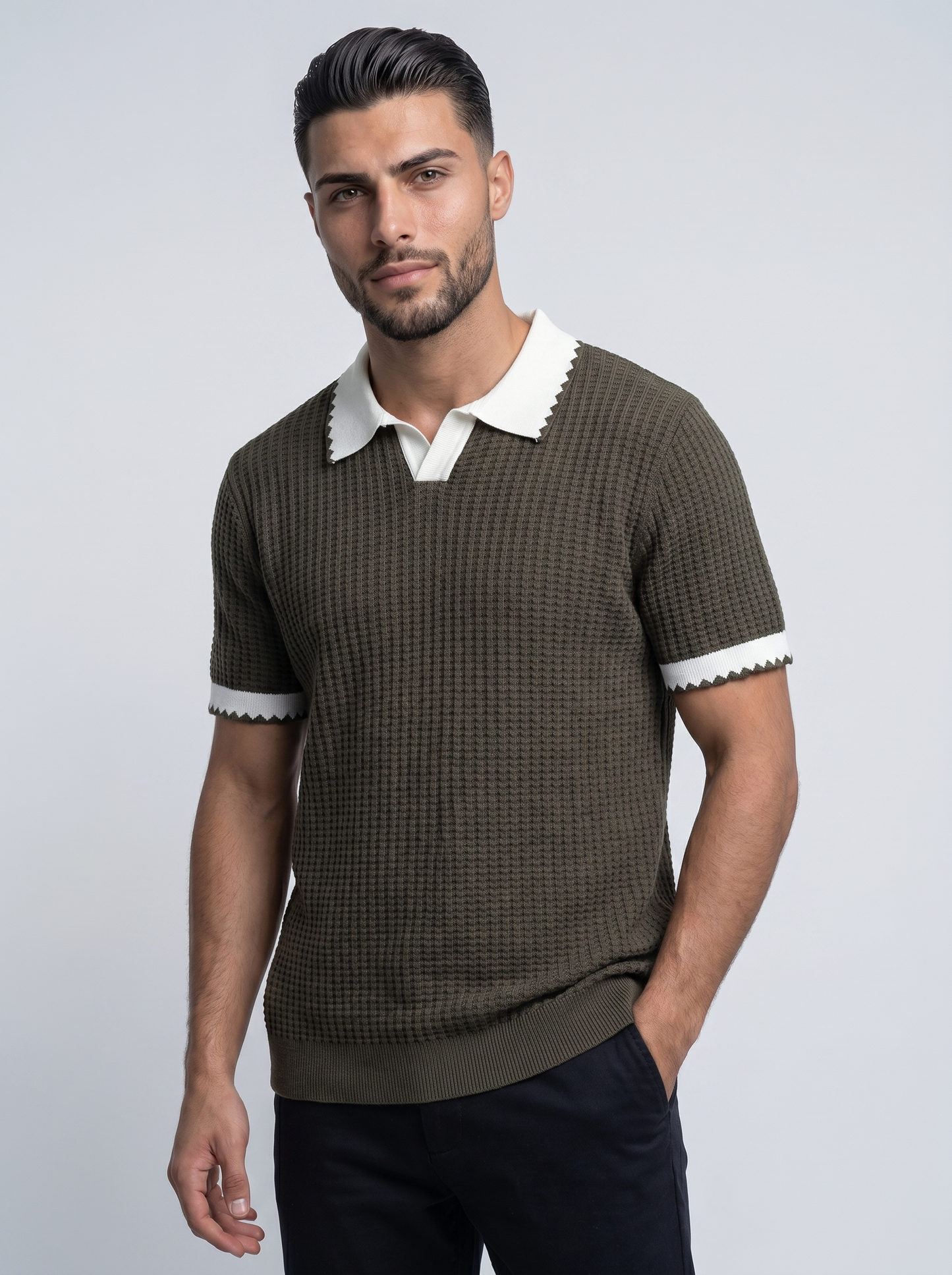 OBSIDIAN | POLO TEXTURIZADO CLEAN-FIT