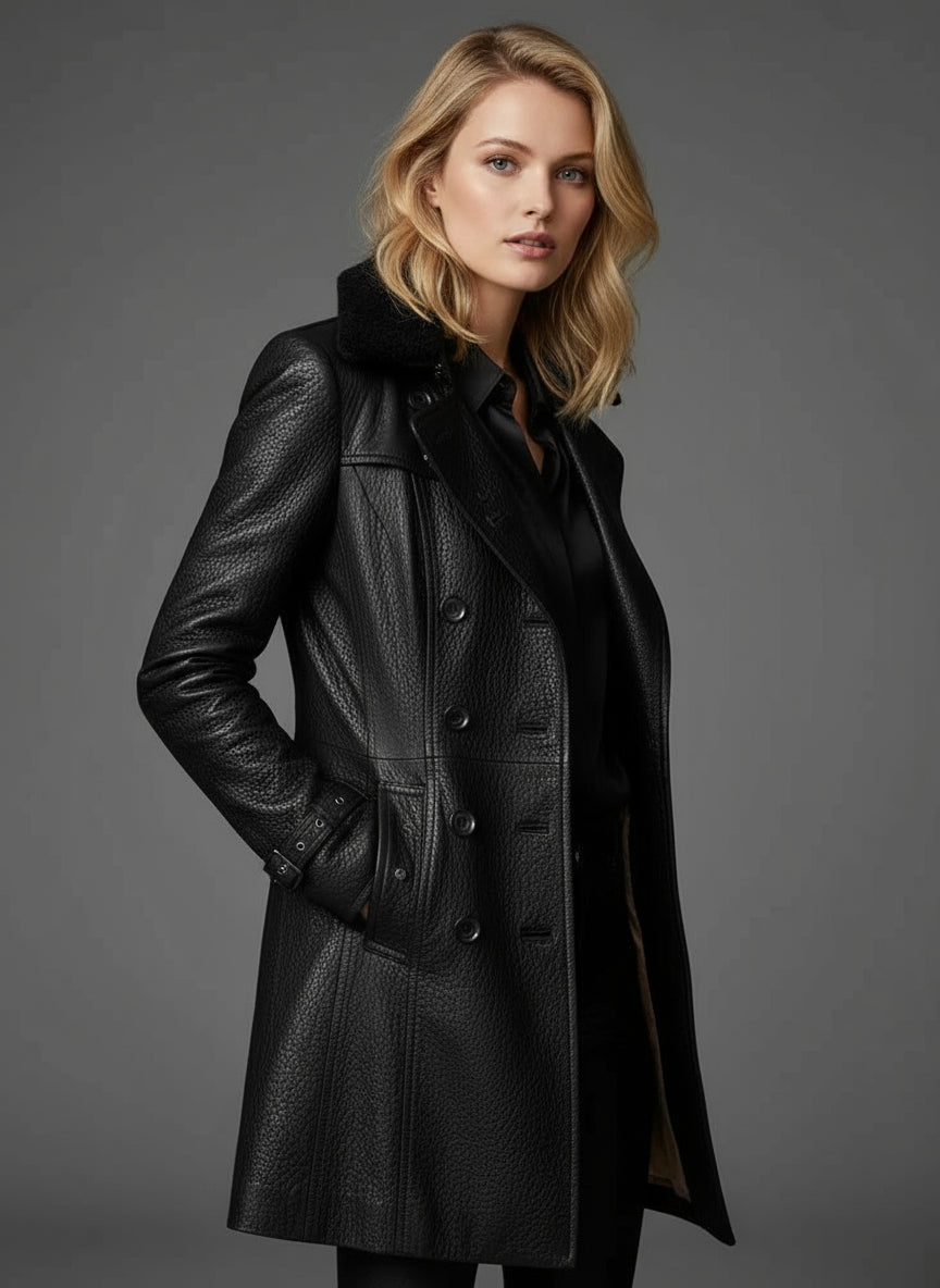 AZALEA | ABRIGO EFECTO PIEL MEDIO LARGO