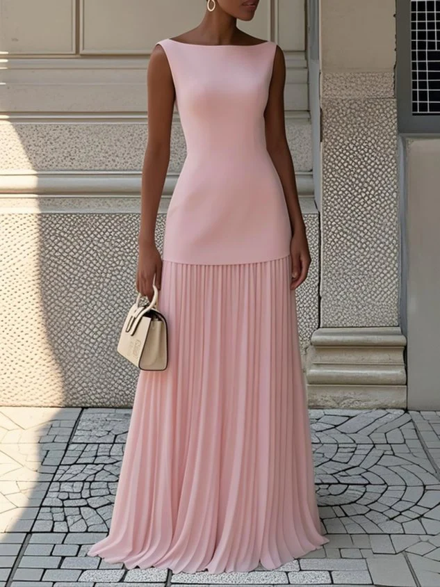 Serena Vestido Maxi Plisado