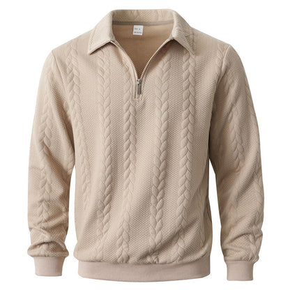 Elegante Jersey con Cremallera y Estampado – Estilo Moderno y Confort Diario