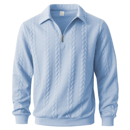 Elegante Jersey con Cremallera y Estampado – Estilo Moderno y Confort Diario