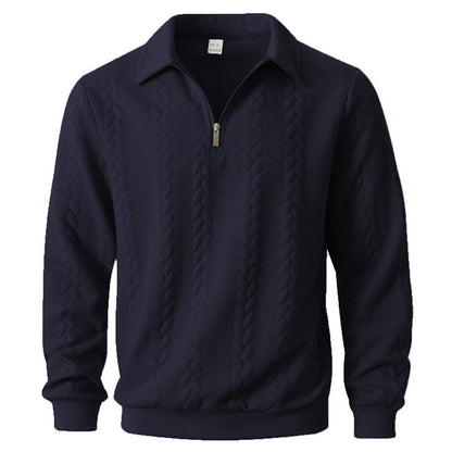 Elegante Jersey con Cremallera y Estampado – Estilo Moderno y Confort Diario