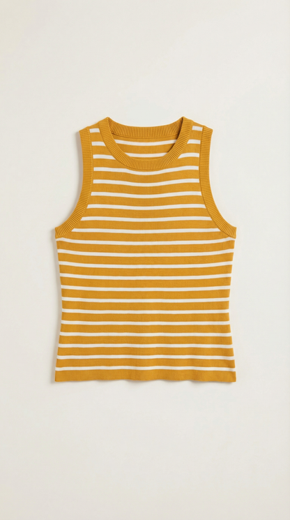 Crop Top Heloise de Punto a Rayas