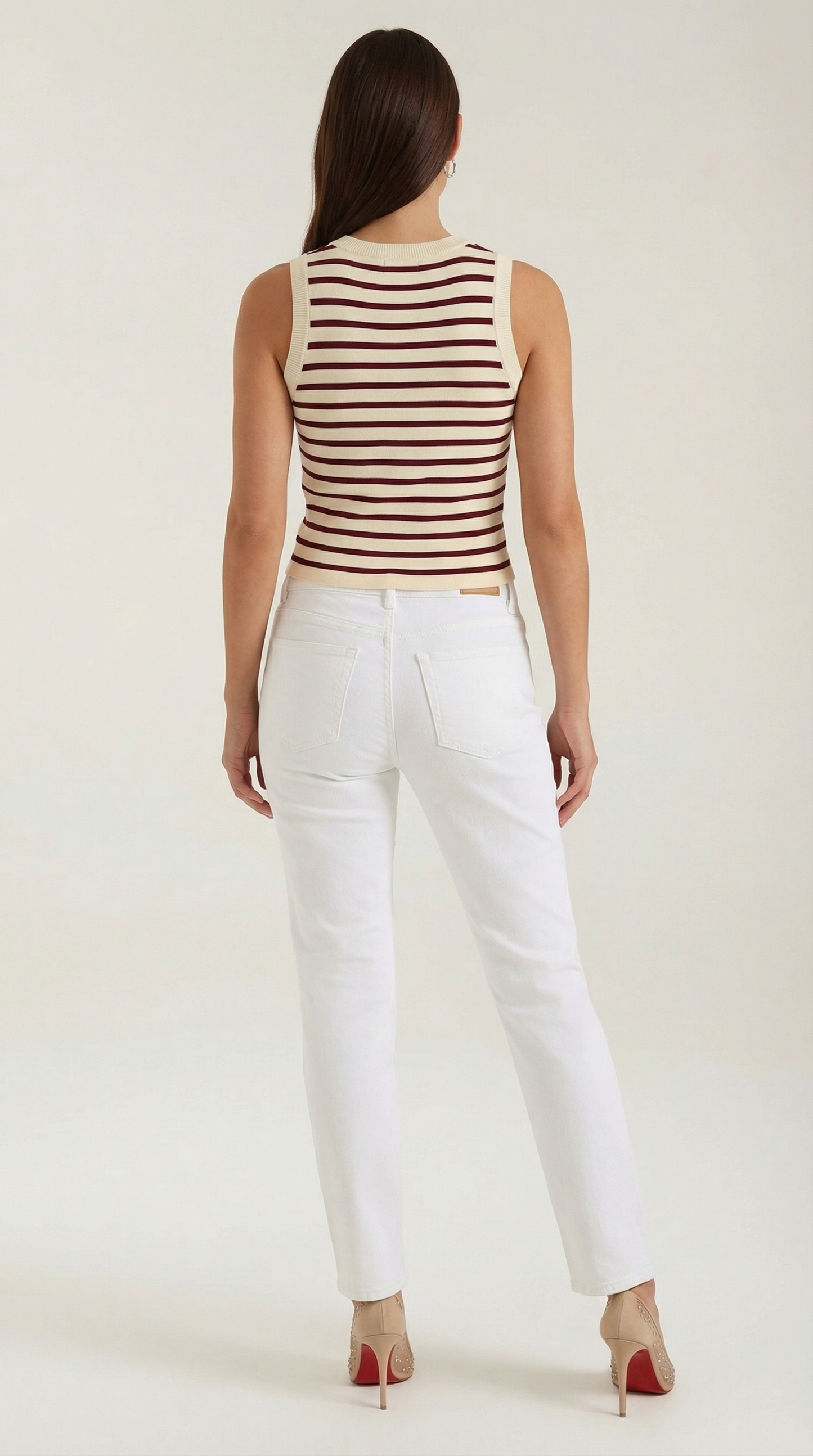 Crop Top Heloise de Punto a Rayas