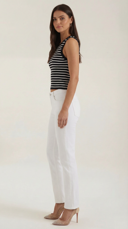 Crop Top Heloise de Punto a Rayas