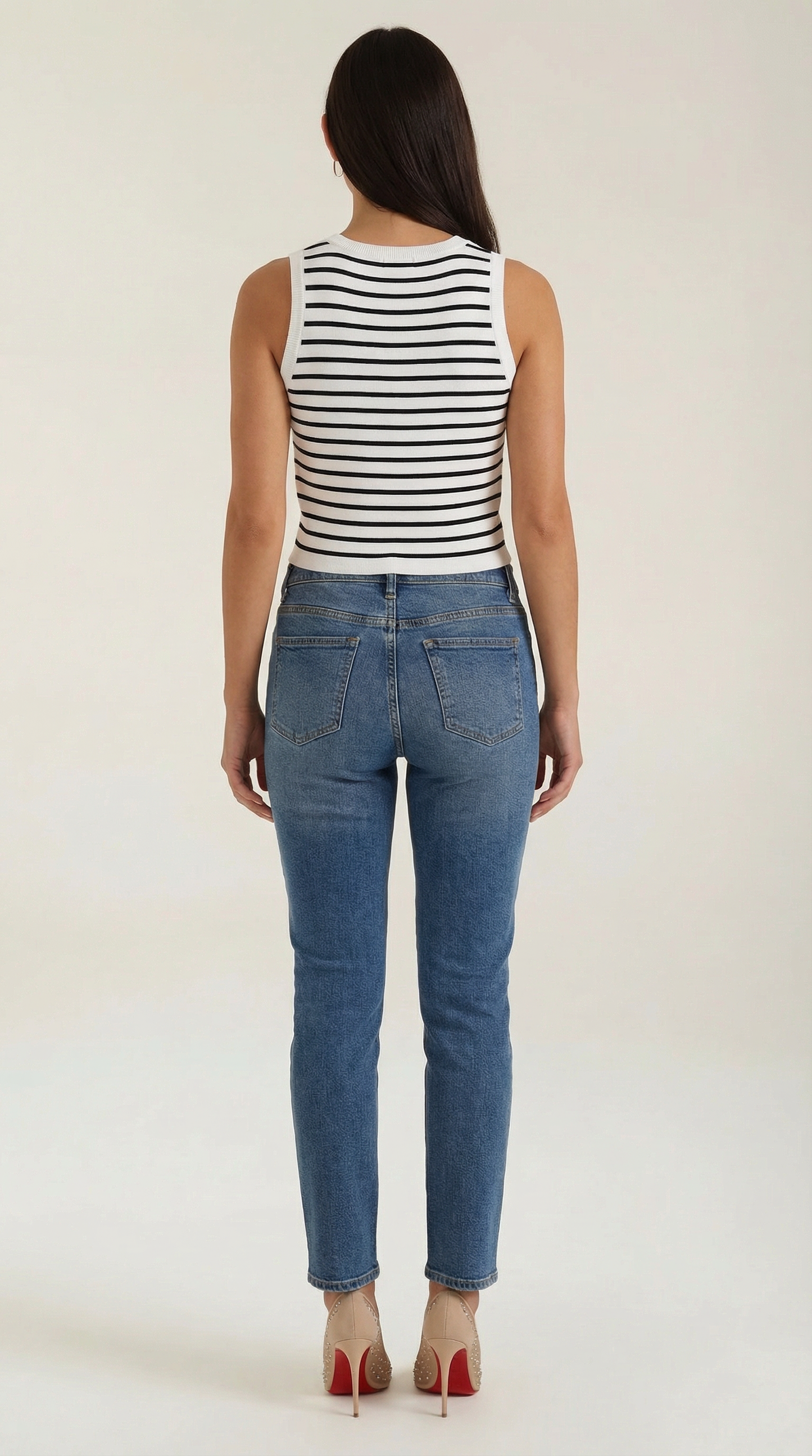 Crop Top Heloise de Punto a Rayas