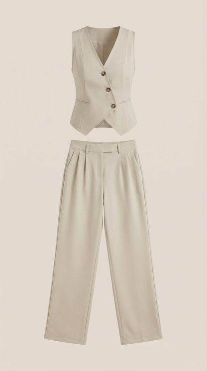 Conjunto Ginger de Chaleco Entallado y Pantalón