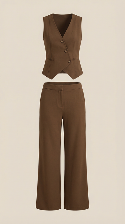 Conjunto Ginger de Chaleco Entallado y Pantalón
