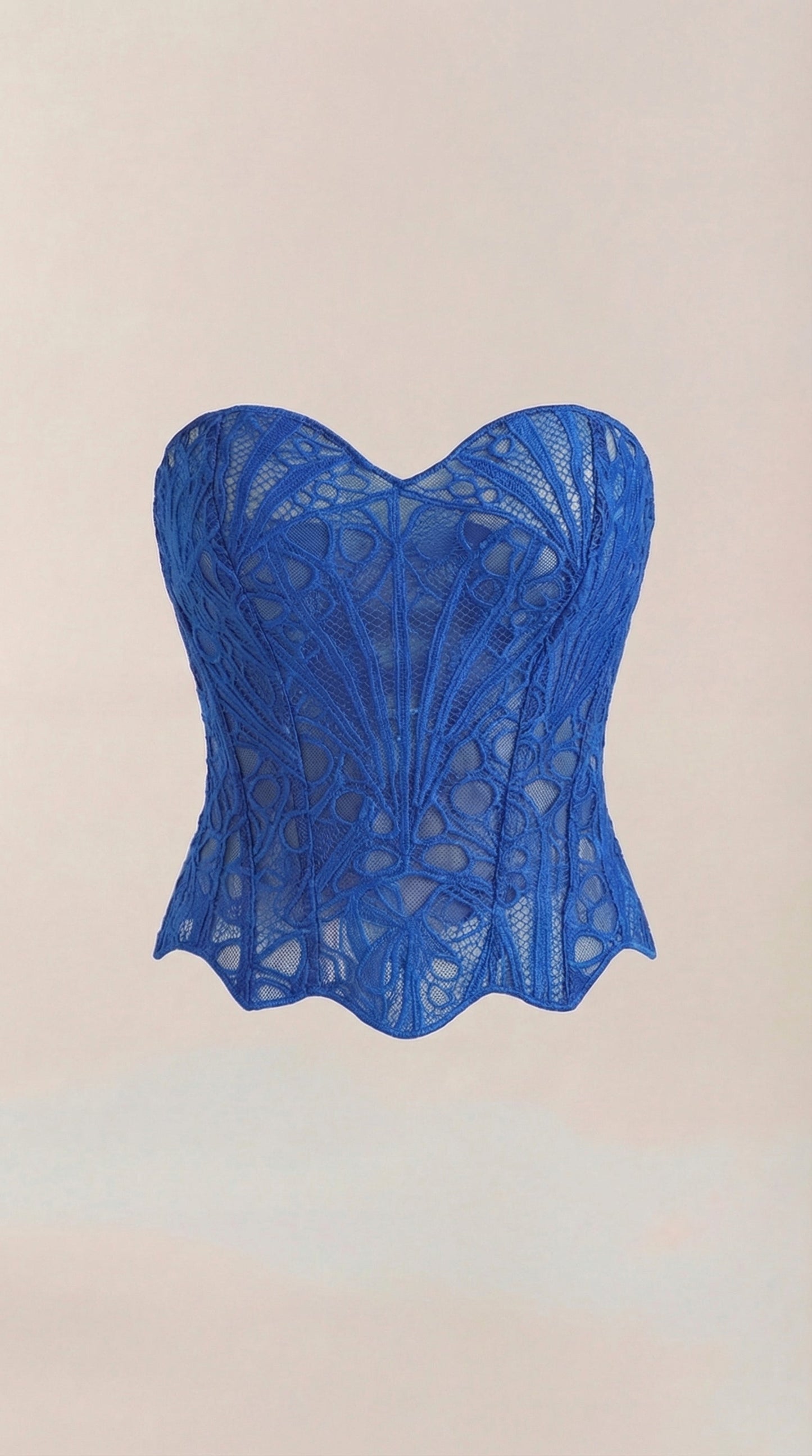 Top Corsé Robyn de Encaje sin Tirantes
