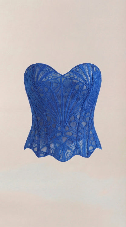 Top Corsé Robyn de Encaje sin Tirantes