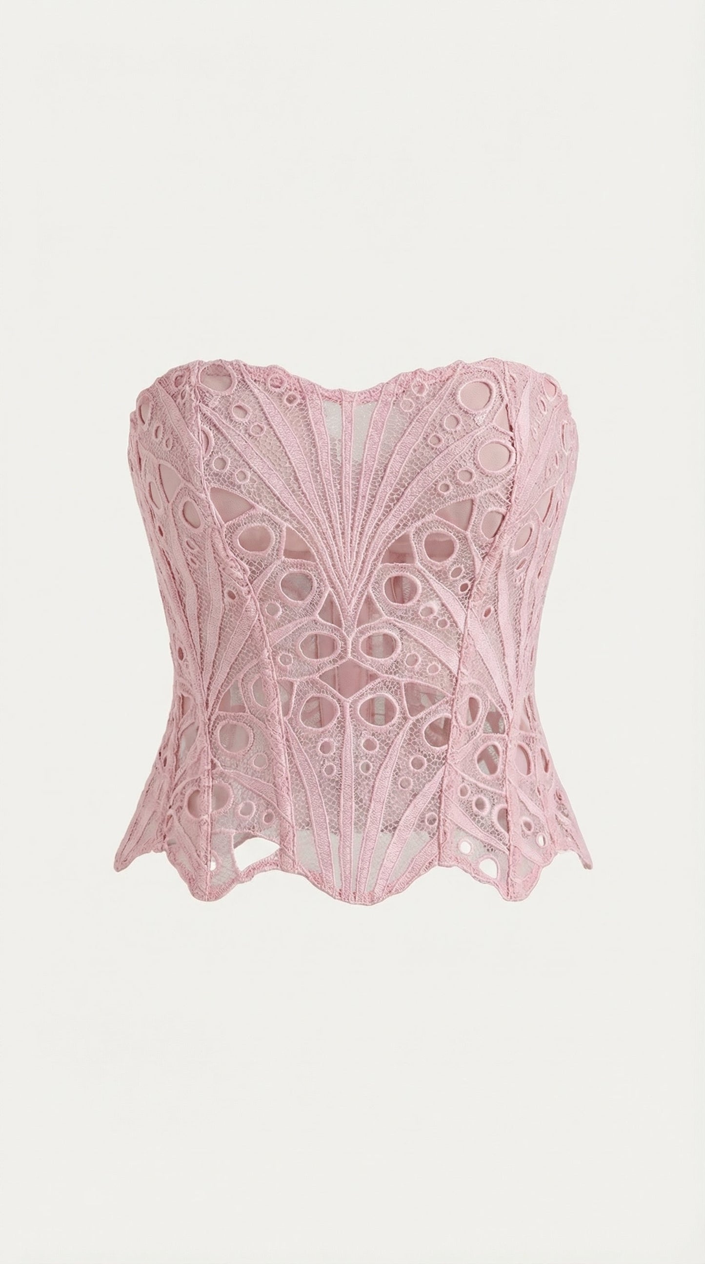 Top Corsé Robyn de Encaje sin Tirantes