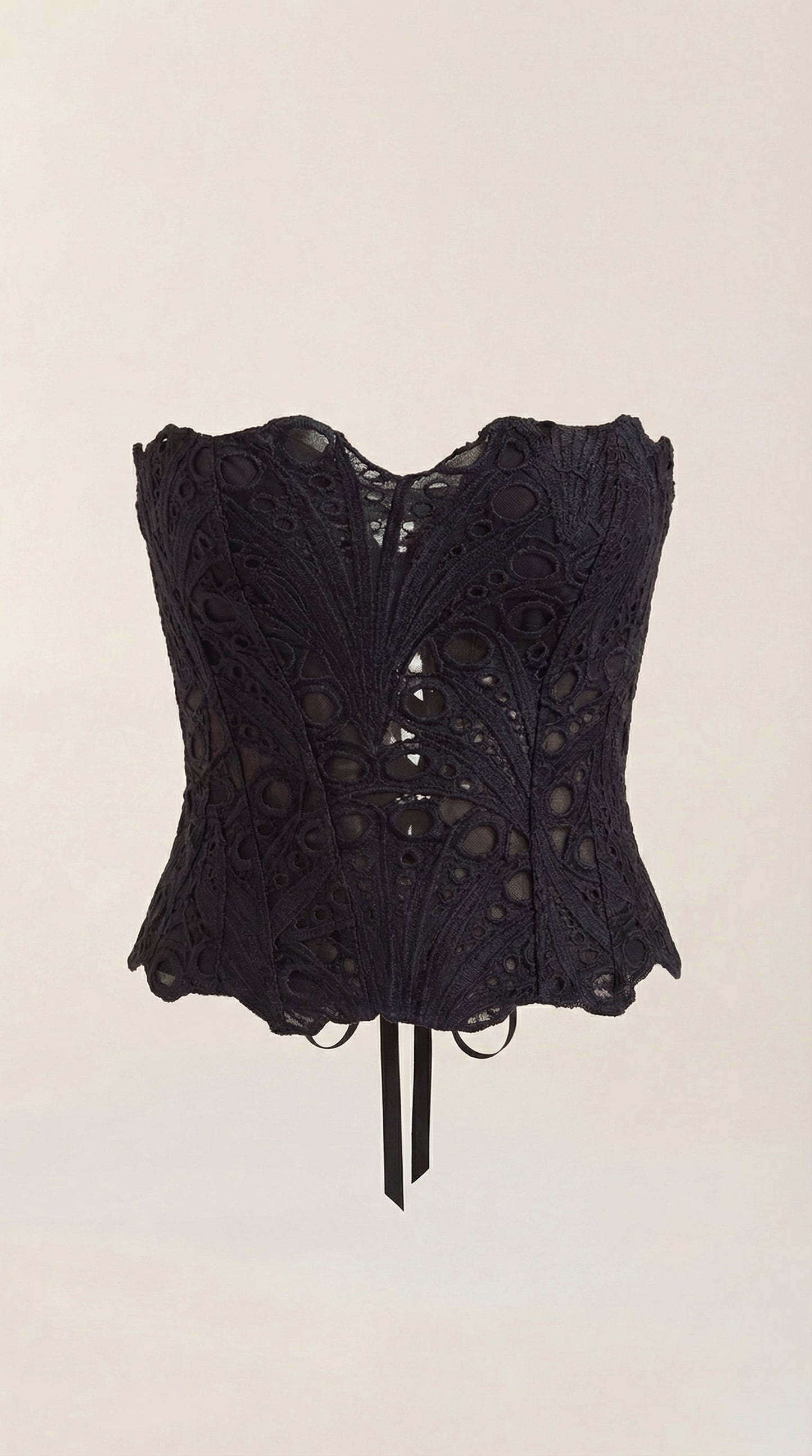 Top Corsé Robyn de Encaje sin Tirantes