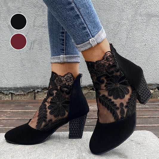Marise | Botines modernos con detalles de encaje