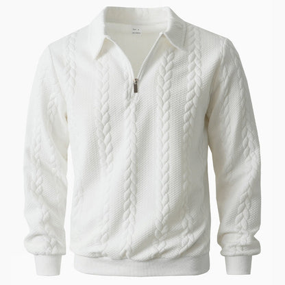 Elegante Jersey con Cremallera y Estampado – Estilo Moderno y Confort Diario