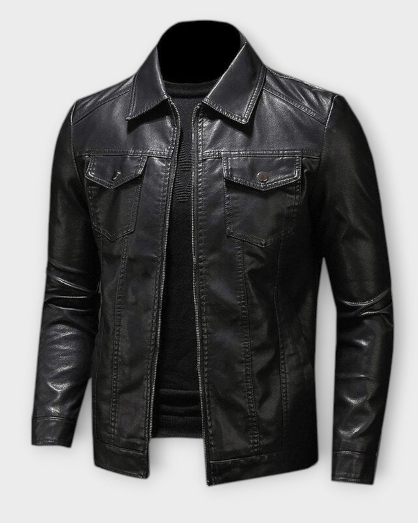 JÁCOMO | Chaqueta de Cuero Elegante